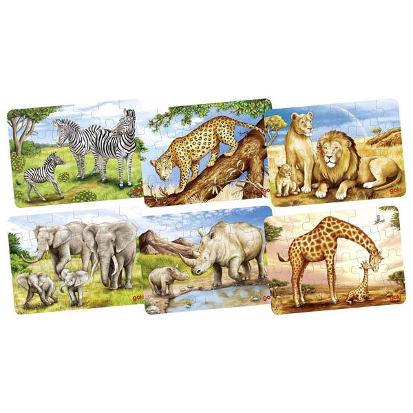 puzzle madeira animais selva