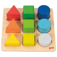 Cargar imagen en el visor de la galería, Brinquedo de madeira tabuleiro com cores e formas

