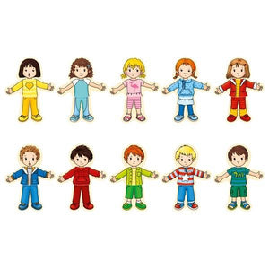 Caixa com puzzle de vestir Crianças - Goki