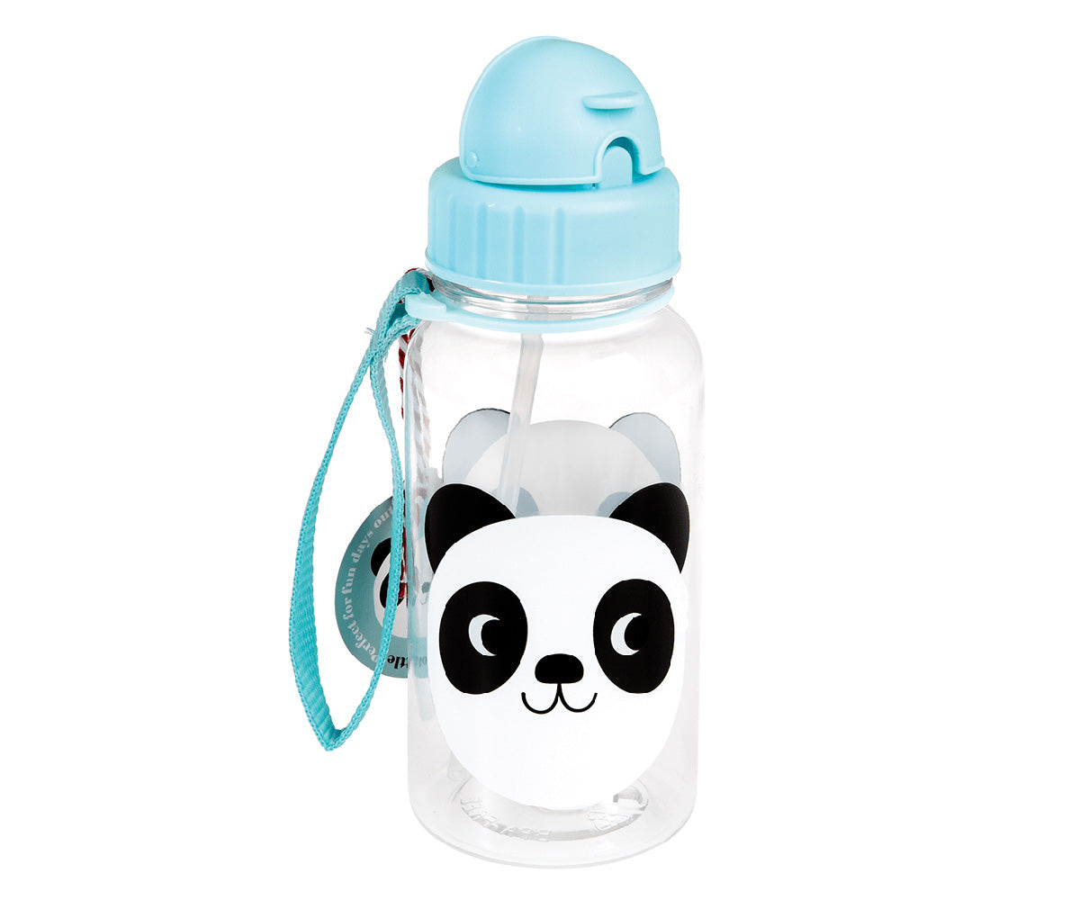 Garrafa de plástico com palhinha para criança Panda